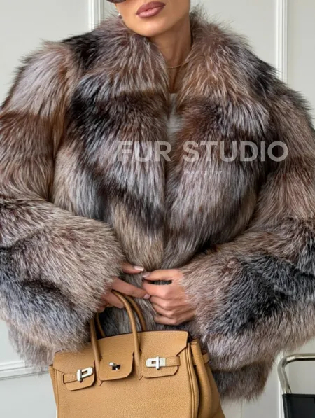 Полушубок из чернобурки - фото 1