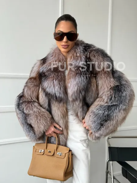 Полушубок из чернобурки - фото 8