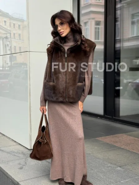 Жилет из норки - фото 4
