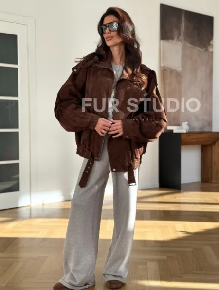 Замшевая куртка женская 2025 - фото 8