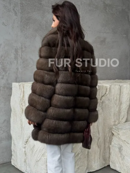 Женская шуба из соболя - фото 3