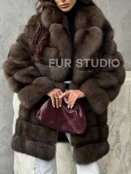 Женская шуба из соболя - фото 1