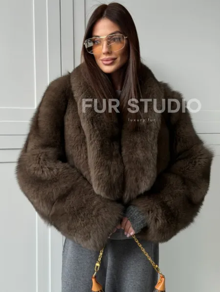 Кроп-шуба из меха песца - фото 4