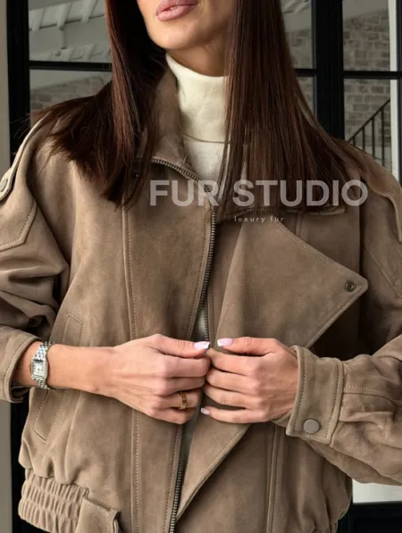 Куртка - бомбер весенняя оверсайз - фото 3