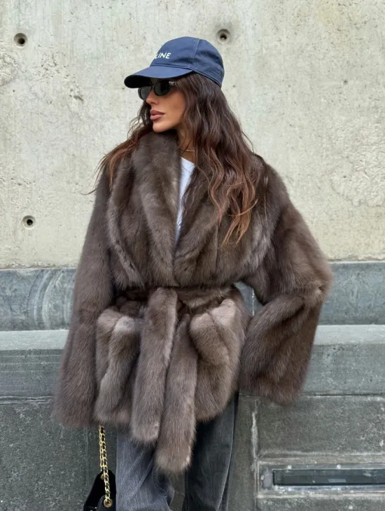 Шуба из меха куницы - автоледи - фото 14