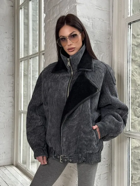 Дубленка - косуха из овчины керли 