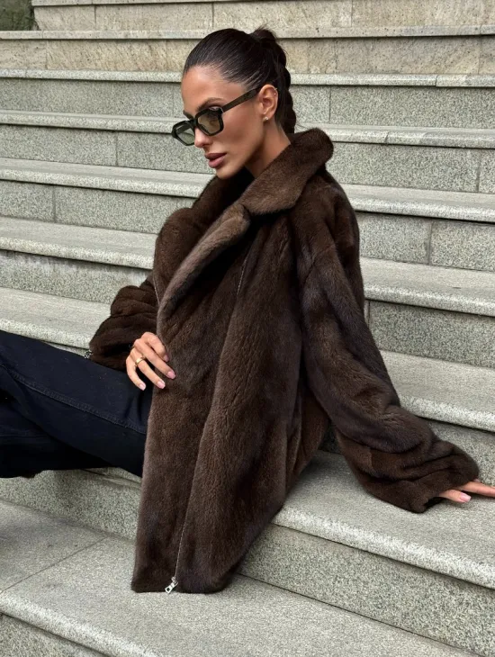 Норковая косуха из элитной скандинавской норки SAGA FURS - фото 9