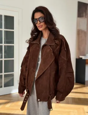 Замшевая куртка женская 2025 - фото 7