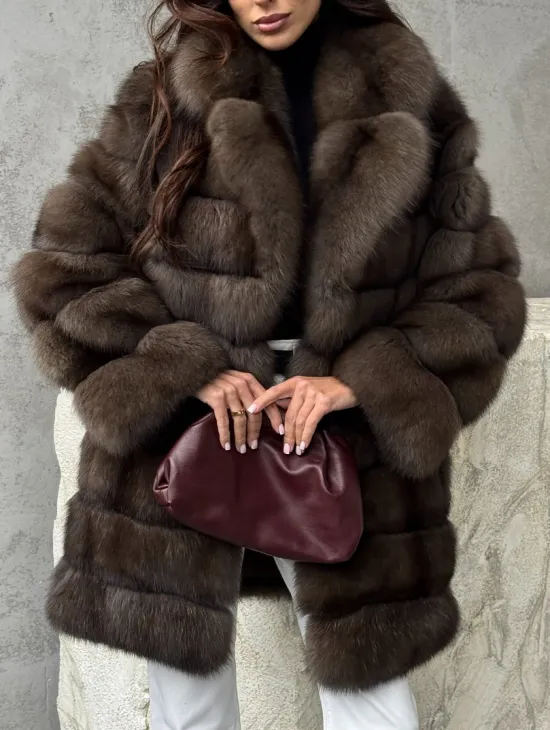 Женская шуба из соболя - фото 1