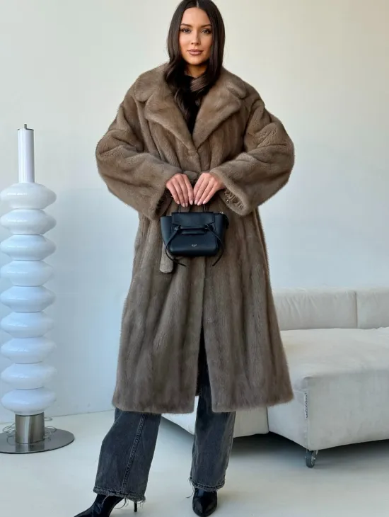 Норка пастель роспуск английский воротник - фото 7