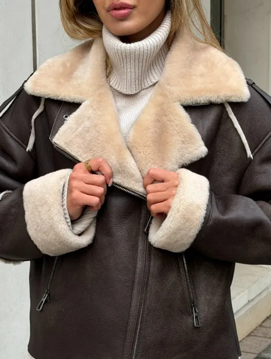 Молодёжная куртка-дубленка - фото 1