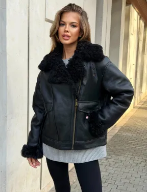 Дубленка авиатор зимняя - фото 12