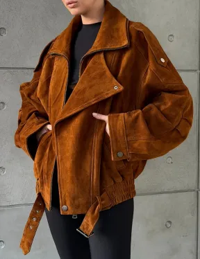 Замшевая куртка-косуха - фото 3