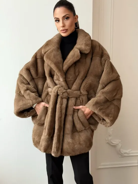 Норка пастель английский воротник летучая мышь - фото 5