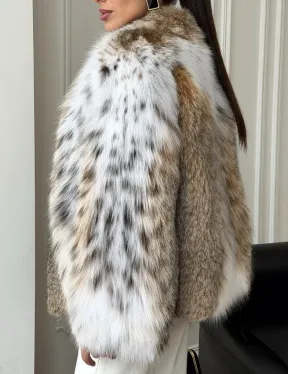 Шуба из натурального меха рыси - фото 3