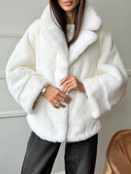 Белая шуба из скандинавской норки - фото 5