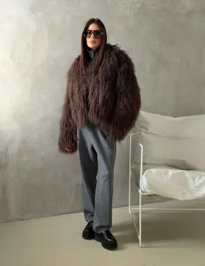 Модный полушубок из ламы - фото 10