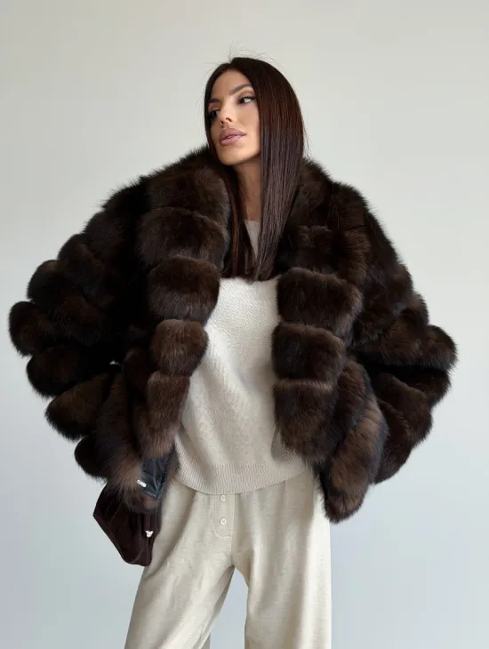 Шуба песцовая под соболь - фото 16