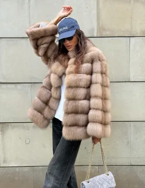 Шуба из меха куницы - фото 10