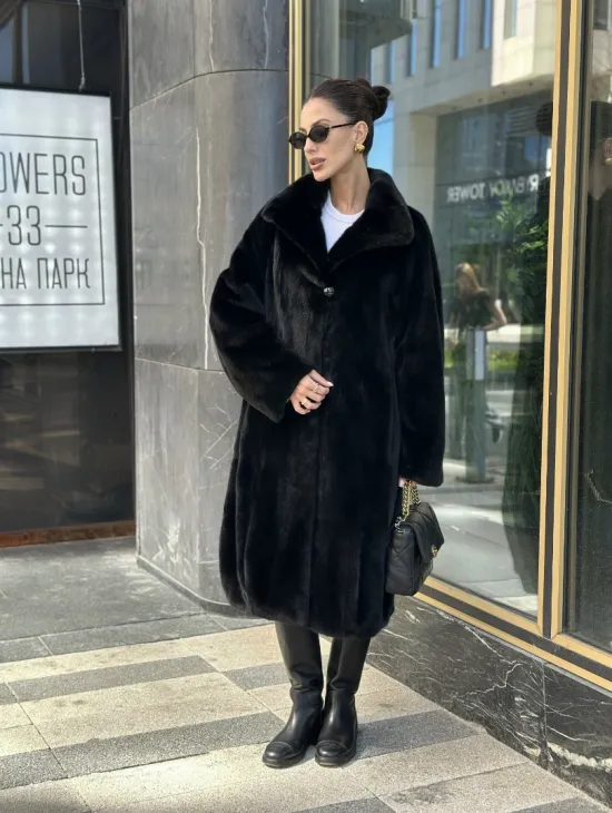 Шуба из аукционного меха норки SAGA FURS - фото 10